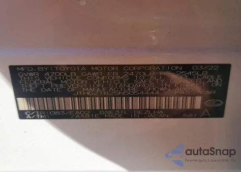 2022 Lexus Is 350 F Sport z USA, uszkodzony, nr VIN JTHGZ1B25N5054444